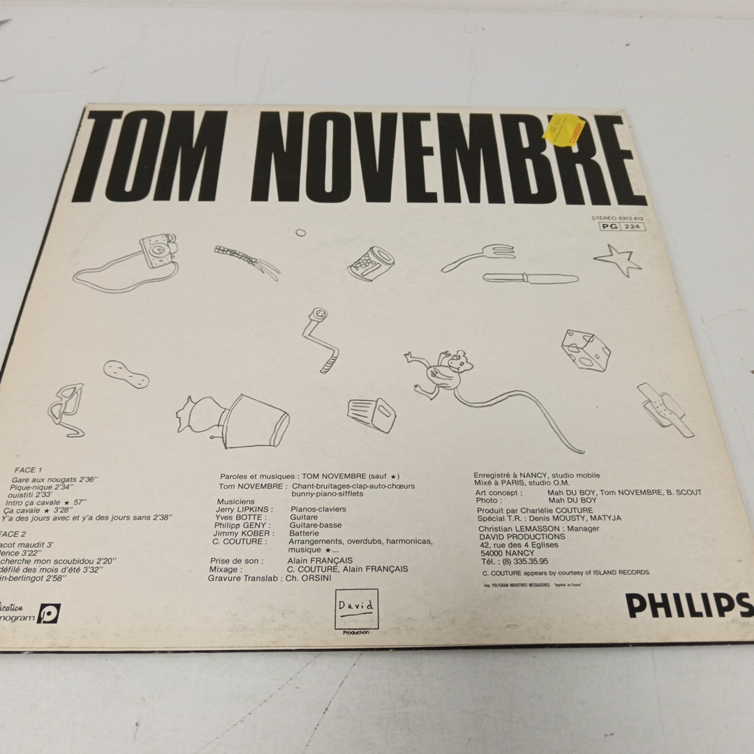 Vinyle 33t Tom Novembre Version pour doublage Bon état - Vue 2 - 